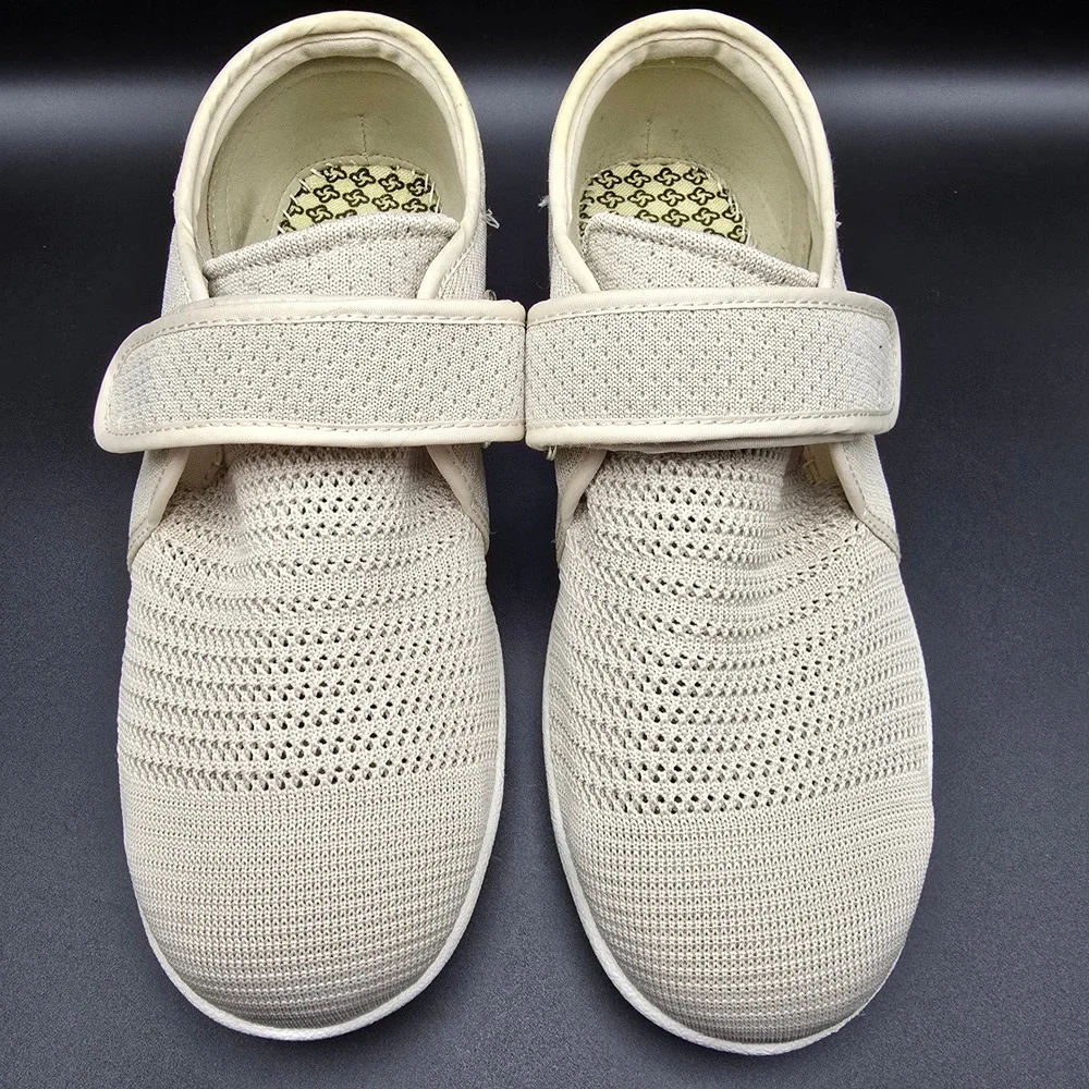 Youyun Comfort Strap Knit Walking Shoes Beige  Womens 10  Mens‎ 9